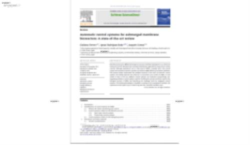 Automatic control systems for submerged membrane bioreactors: A state-of-the-art review
